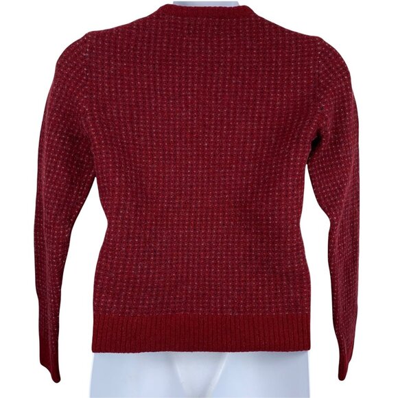 Size Large Sweater Wool Blend Red Blue Long Sleeve Pullover Original Penguin - Picture 3 of 5